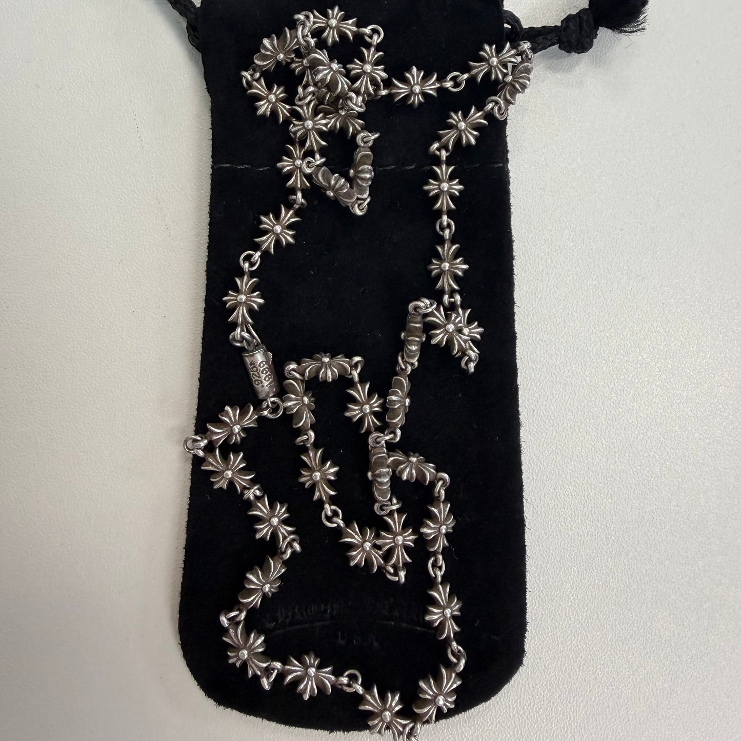 Chrome Hearts Tiny E CH Plus link necklace