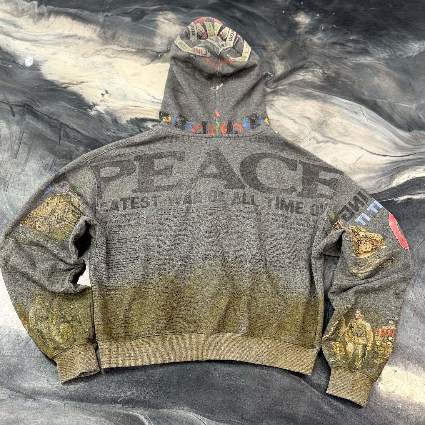 Vale Forever Peace Zip Up Hoodie
Dirty Grey