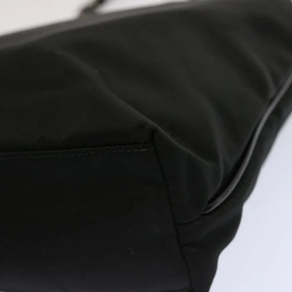 PRADA Hand Bag Nylon Black With Buckle Straps