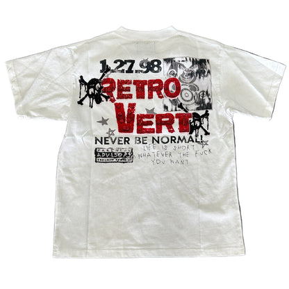Retrovert Nurse Rhinestone Tee White