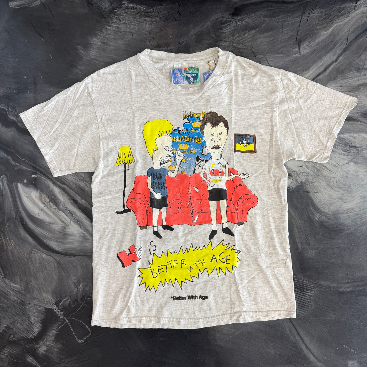 Better With Age Dumb Tee Heather Grey