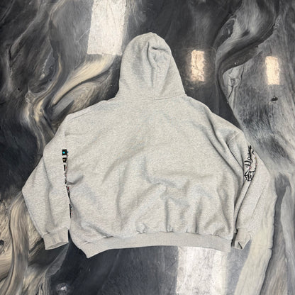 HMDD Chimstone rhinestone-embellished zip-up hoodie