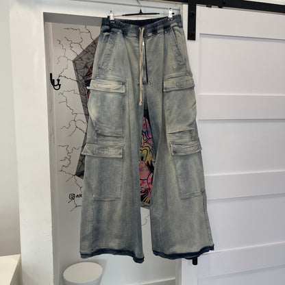 Rick Owen Sky Denim Cargo Bela