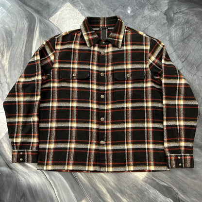 Chrome Hearts Work Dog Silver Button Flannel
