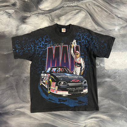 1990s Dale Earnhardt "The Man" NASCAR Vintage All-Over Print Tee