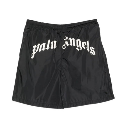 PALM ANGELS Logo-Print Swim Shorts