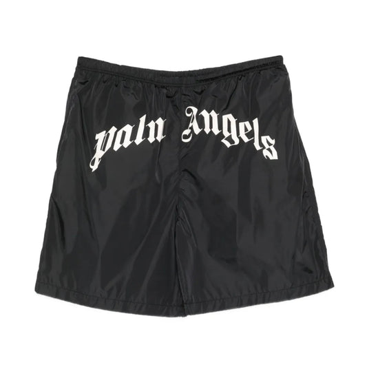 PALM ANGELS Logo-Print Swim Shorts