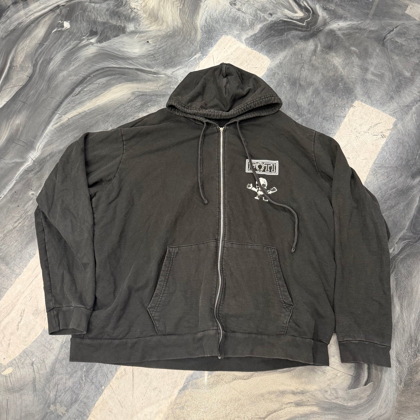 Chrome Hearts Foti Tic Tac Toe zip-up hoodie (broken zipper)