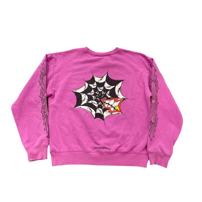 Chrome Hearts x Matty Boy Spider Web Crewneck Sweatshirt Purple