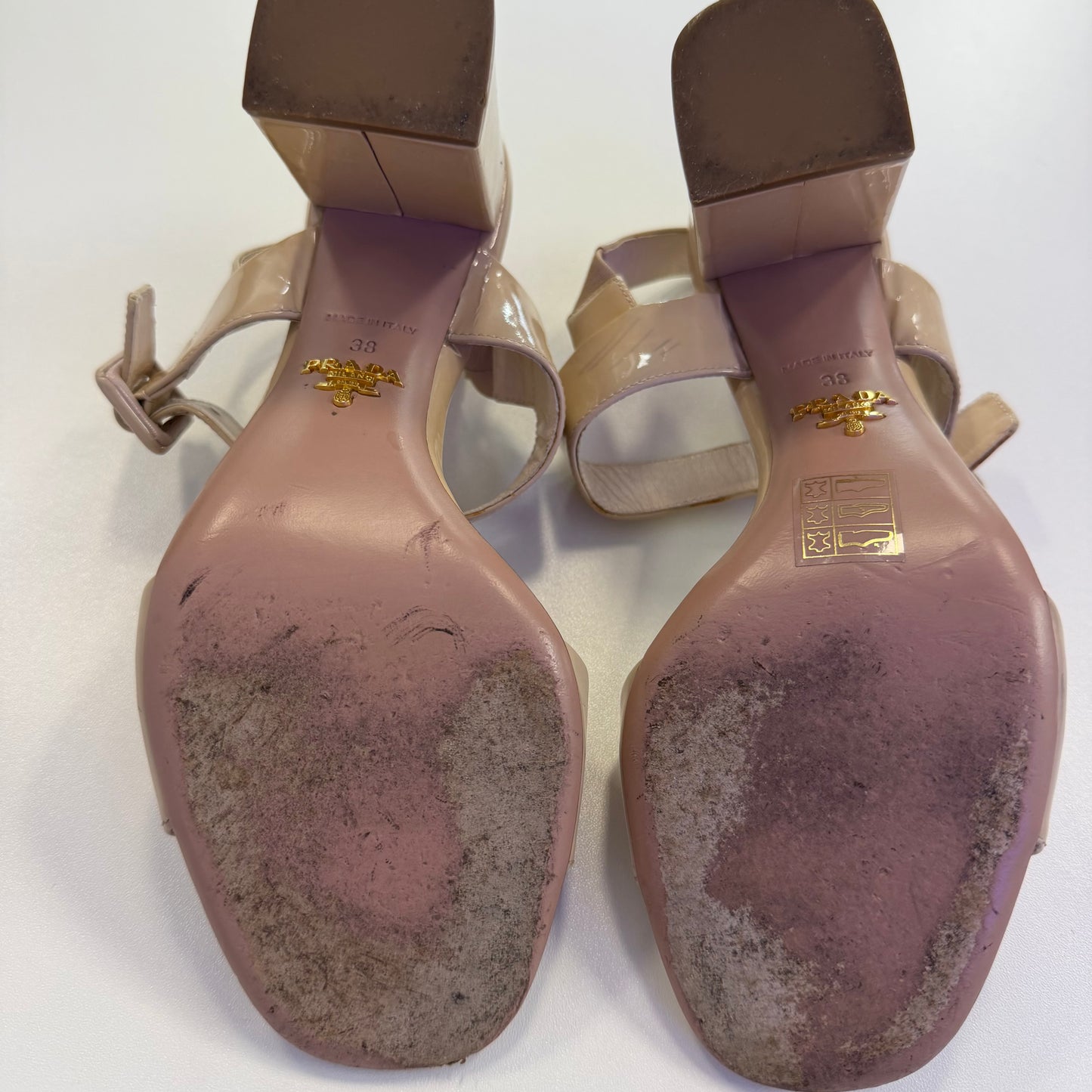 Prada Patent Leather Sandals (USED NO BOX)