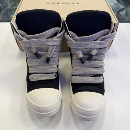 Rick Owens DRKSHDW Hollywood Jumbo Lace Puffer High Top Ramones Black Milk (Used)