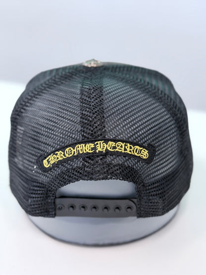 Chrome Hearts Hollywood Corduroy Trucker Hat 'Black/Gold'