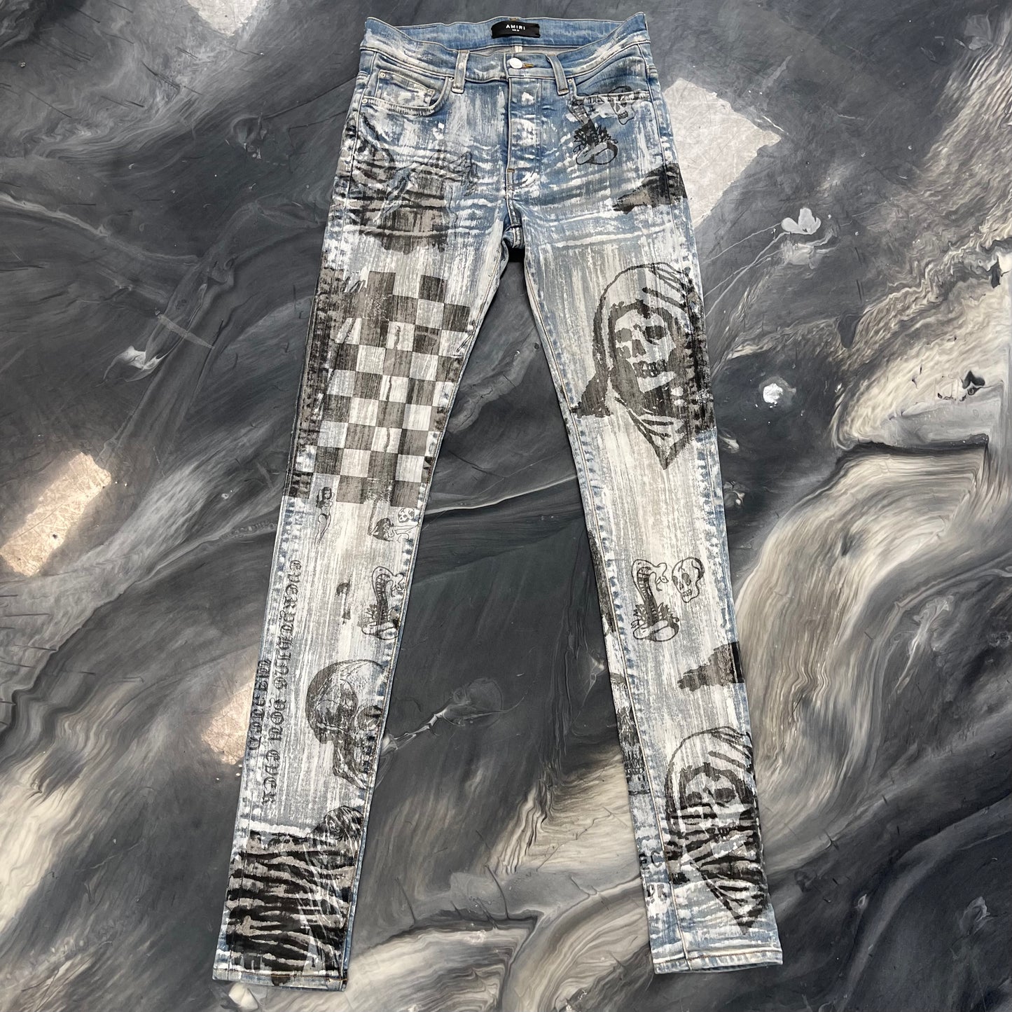 Amiri x Wes Lang Sketch Jean
Painted Indigo