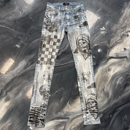 Amiri x Wes Lang Sketch Jean
Painted Indigo