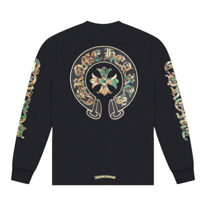 Chrome Hearts Horse Shoe Long-Sleeve T-Shirt Black/Camo