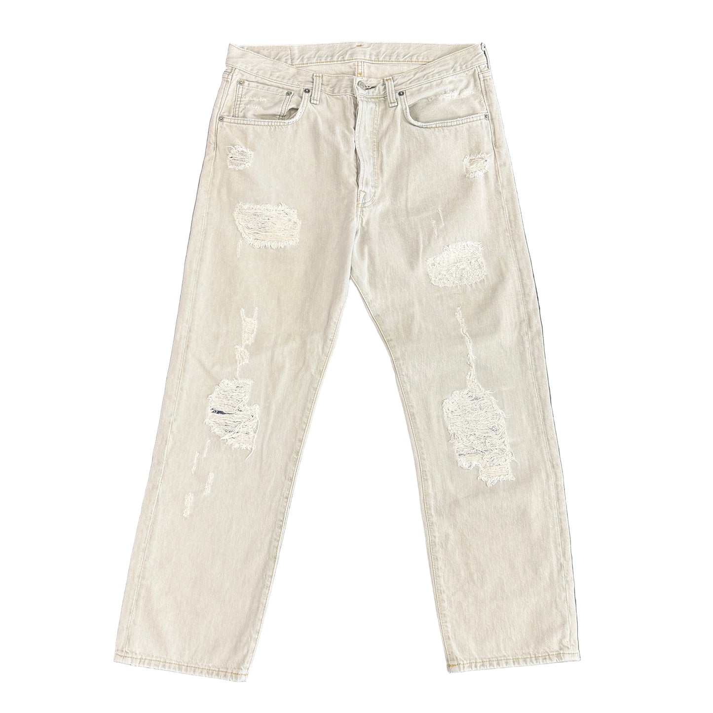 Acne Studios 2003 Pompeii Light Grey Distressed Denim Jeans