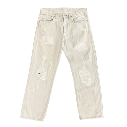 Acne Studios 2003 Pompeii Light Grey Distressed Denim Jeans