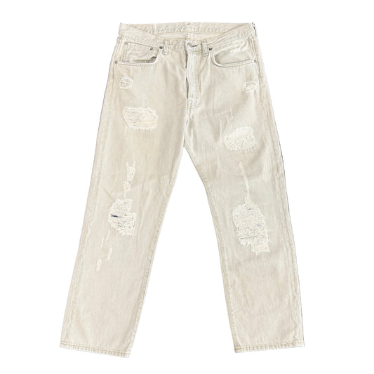 Acne Studios 2003 Pompeii Light Grey Distressed Denim Jeans