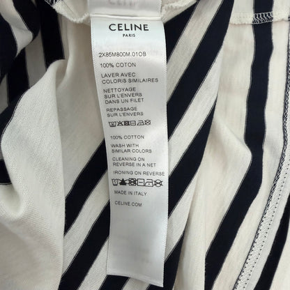 CELINE T-Shirt White/Black Striped