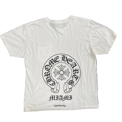 Chrome Hearts White Miami Horseshoe Tee