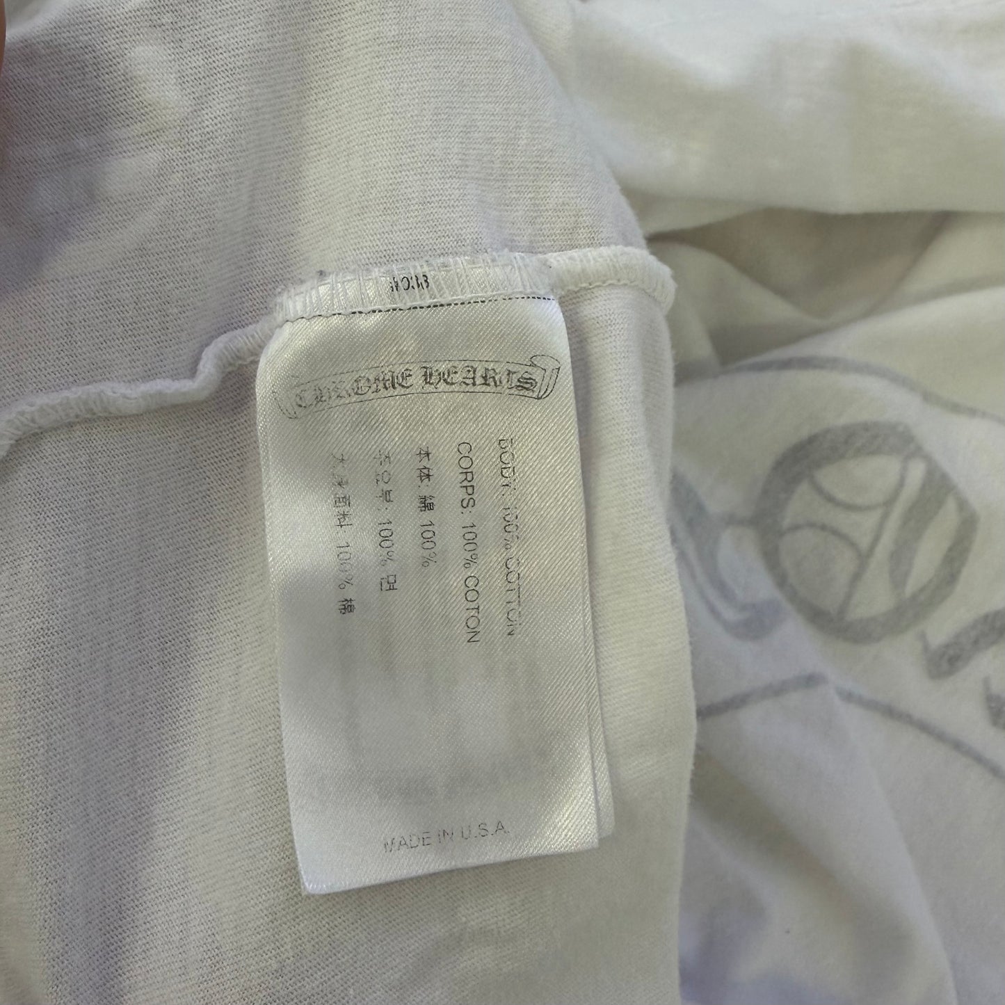 Chrome Hearts Floral Horseshoe Longsleeve Shirt White