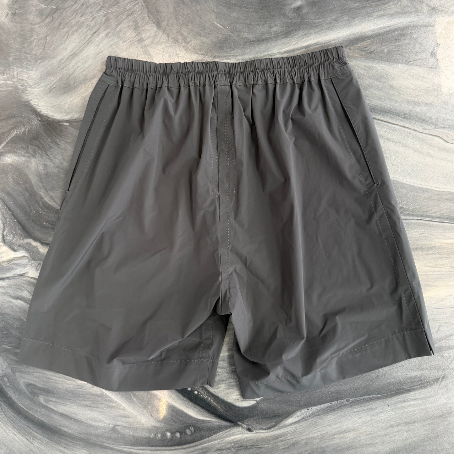 Rick Owens Babel Nylon Long Boxer Shorts Blujay