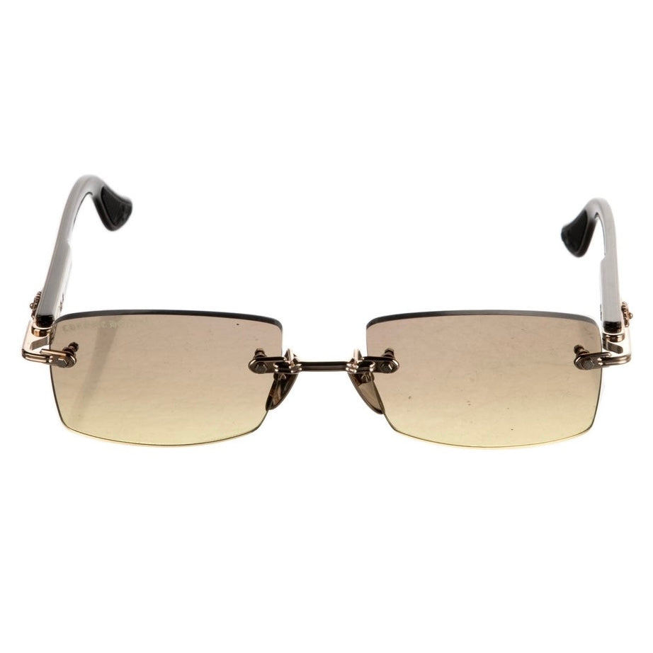 Chrome Hearts Deep II Sunglasses in White/Gold