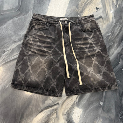 Vale Forever Iron Work Denim Shorts Black