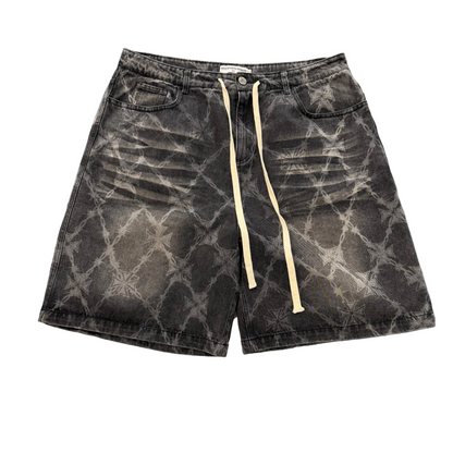 Vale Forever Iron Work Denim Shorts Black