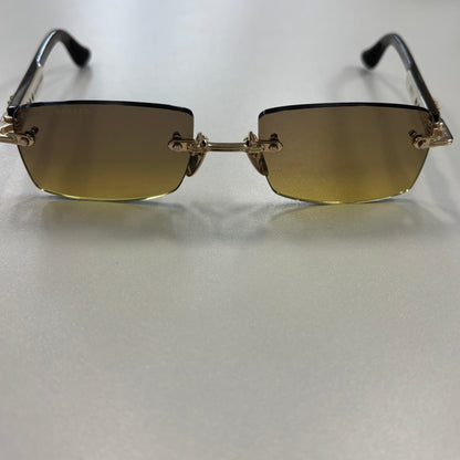 Chrome Hearts Deep II Sunglasses in White/Gold