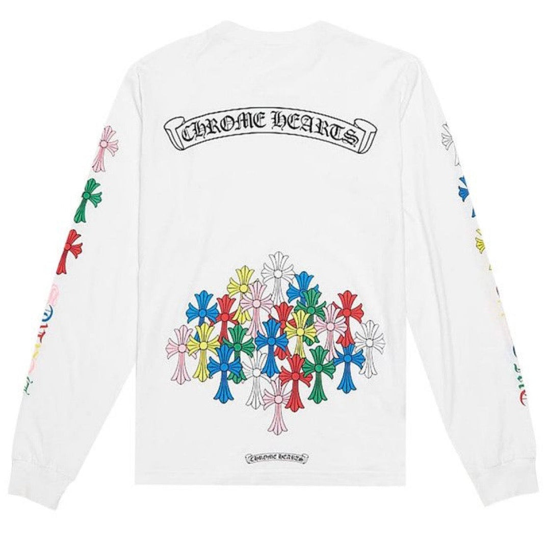 Chrome Hearts Multi Color Cross Long-Sleeve White
