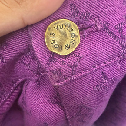 Louis Vuitton Purple Monogram Denim Slim Jeans