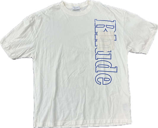 Rhude White Pocket Spell-out Tee