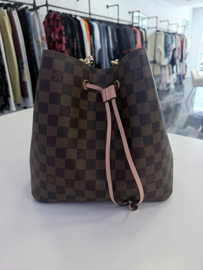 Louis Vuitton Damier Ebene Neonoe MM Venus Pink