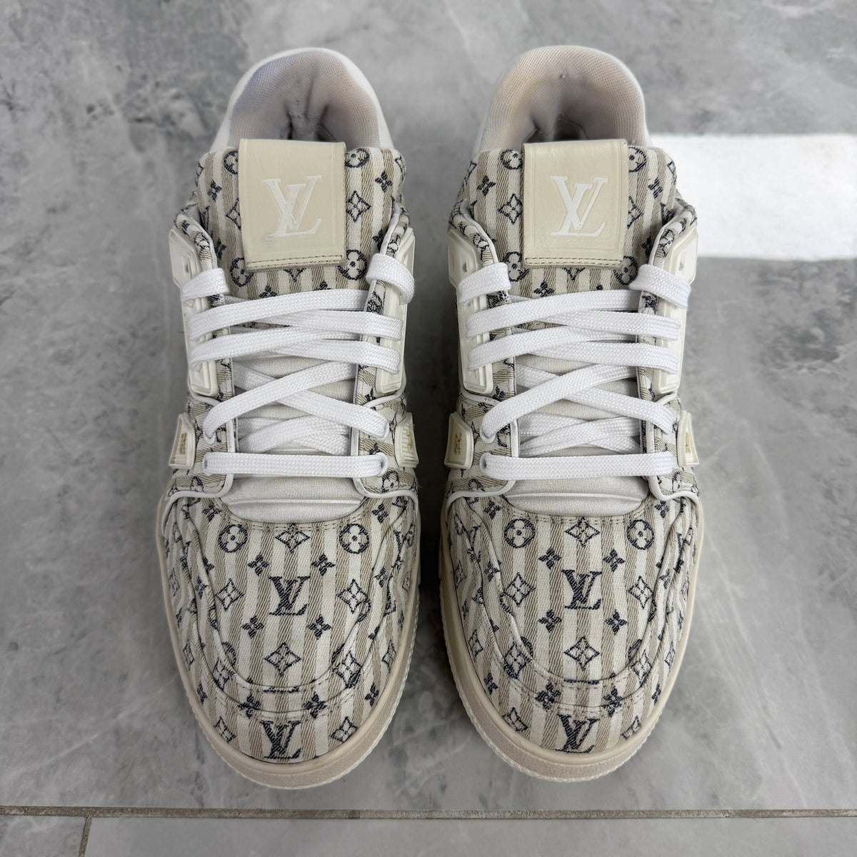 Louis Vuitton Mini Monogram Stripe Trainer Sneaker - view 4