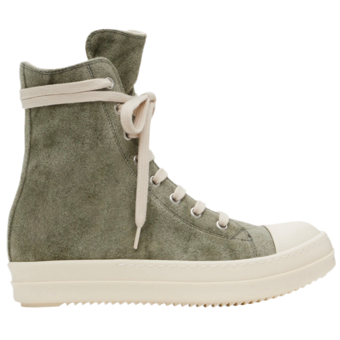 Rick Owens DRKSHDW Khaki Green Suede Ramone High