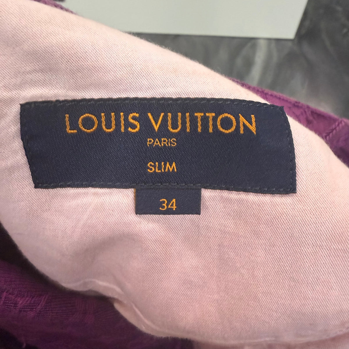 Louis Vuitton Purple Monogram Denim Slim Jeans