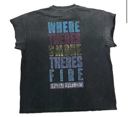 SATOSHI NAKAMOTO "THERE IS SMOKE" CUTOFF TEE