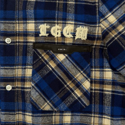 Amiri x TGCW The Great City Workshop Blue Plaid Flannel Shirt