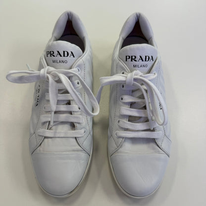 Prada Quilted Leather Logo Sneakers (USED NO BOX)