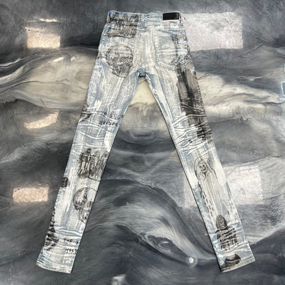 Amiri x Wes Lang Sketch Jean
Painted Indigo
