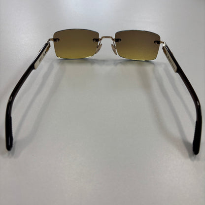 Chrome Hearts Deep II Sunglasses in White/Gold