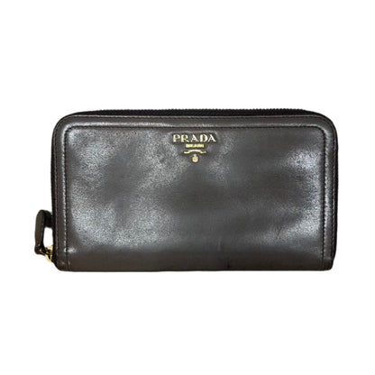 Prada Full Size Wallet Taupe