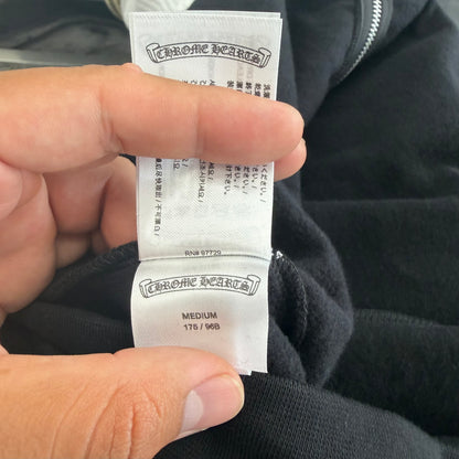 Chrome Hearts Vertical Logo Zip Up Hoodie
Black/White