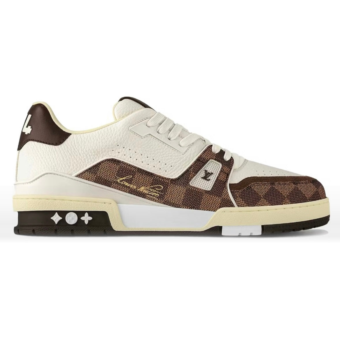 Louis Vuitton LV Trainer White Moka Brown