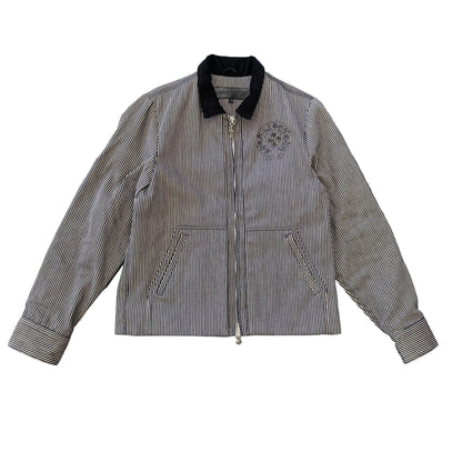 Chrome Hearts Striped Workwear Zipper Jacket