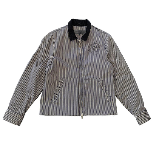 Chrome Hearts Striped Workwear Zipper Jacket