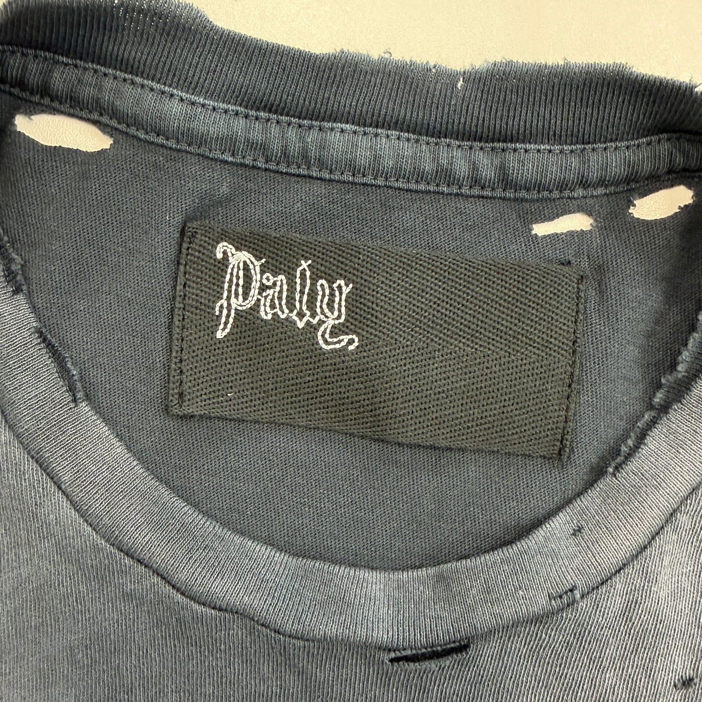 Paly Hollywood Thriller Night Vintage Washed Black Cutoff Tee - view 4