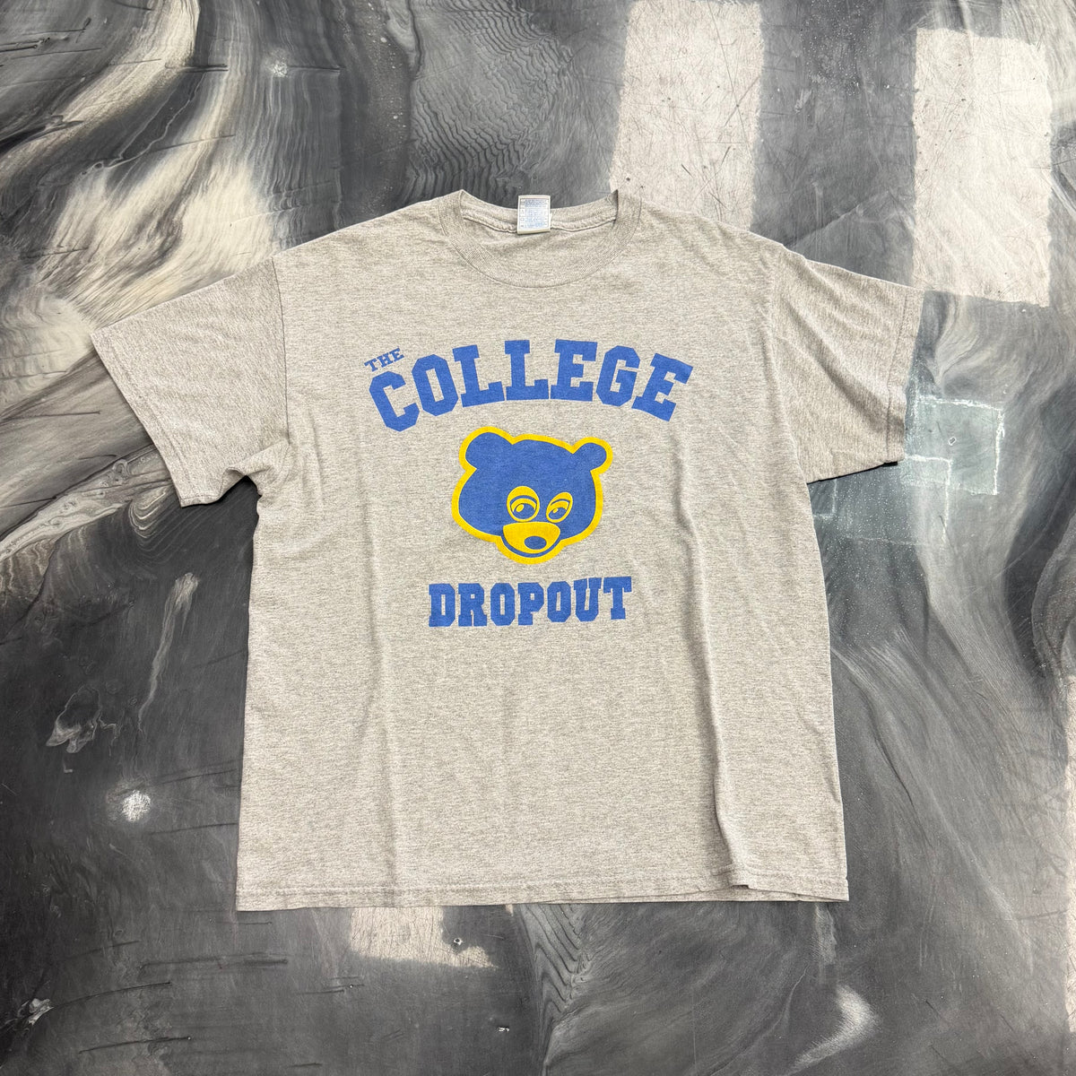 College Dropout Kanye 2004 Tee Grey Vintage