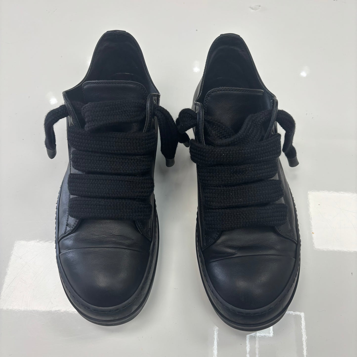Rick Owens Jumbo Lace Ramone Low Black (USED NO BOX)